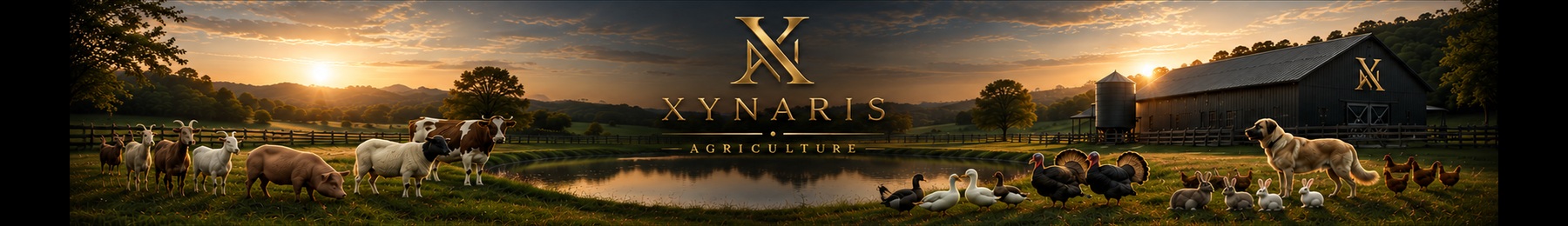 XYNARIS Agriculture farm vision with livestock, pond, poultry and barn
